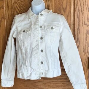 GAP select white denim  trucker jacket.  Sz S